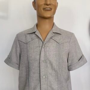 Motor Kulture Clothing, Embroidery Twin Peaks Shirt in Light Grey.