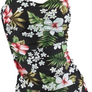 Aloha Beachwear,Vintage Pinup Badpak Black Hawaii.