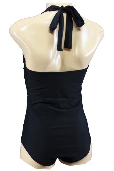 Aloha Beachwear,1950's Bathingsuit in Black in large. - Afbeelding 3