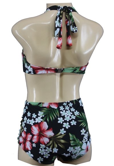 Aloha Beachwear,50's Bikini in Hibiscus. - Afbeelding 2