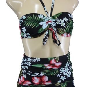 Aloha Beachwear,Bandeau Bikini Hawaii Vintage High Waist.