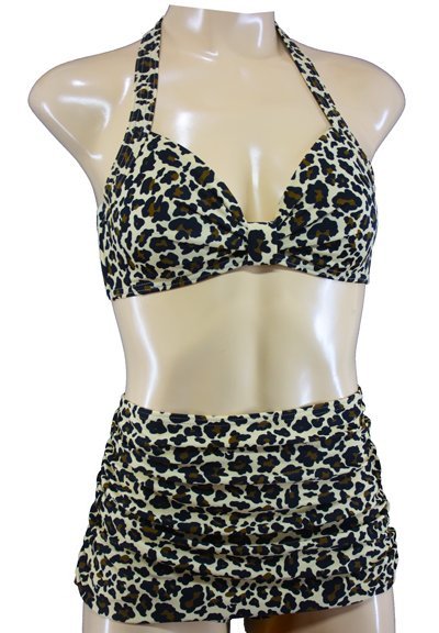 Aloha Beachwear,50's Bikini in Leopard.