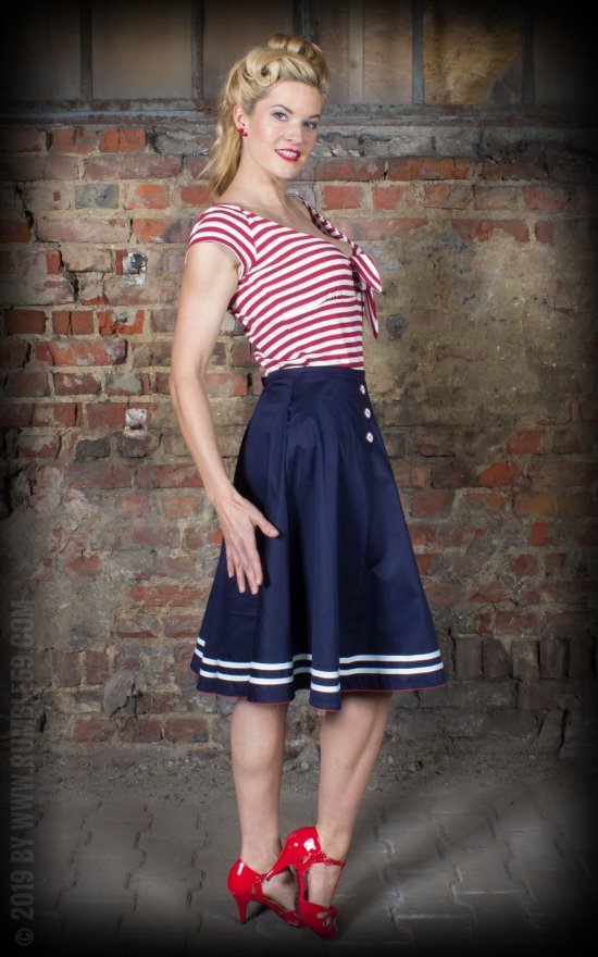 Rumble 59, Petticoat Skirt Ahoy Sailor in medium. - Afbeelding 2